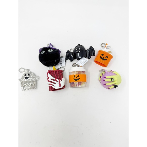 10440d29-7530-528e-8fcb-  Bath &‎ Body Works Lot of 7 Halloween PocketBac Holder Ghost Bat Cat Candle